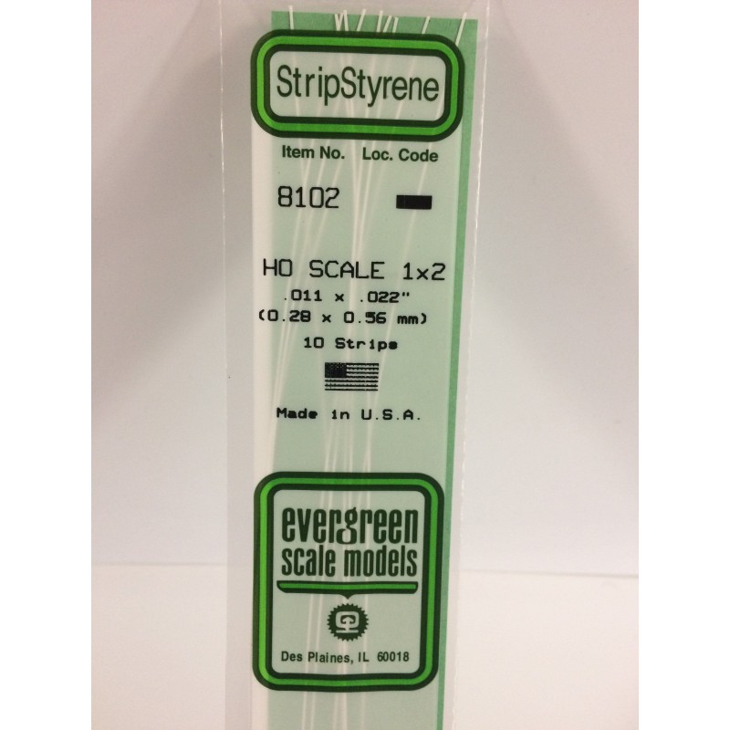 Baguette HO 0.3x0.6x350mm Ref : 8102 - Evergreen Evergreen S1378102 - 1