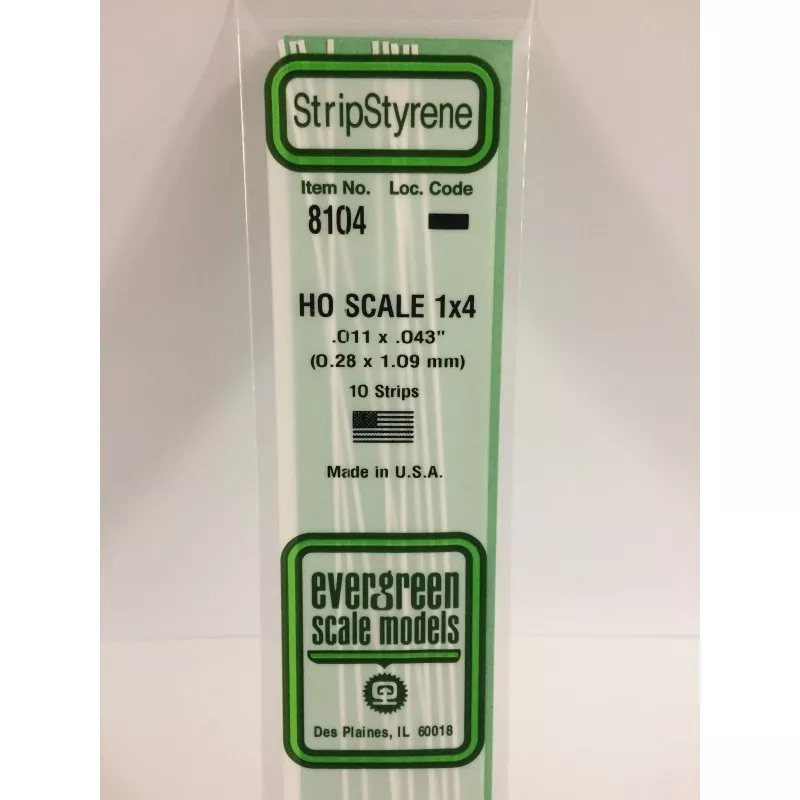 Wand HO 0.3x1.1x350mm Ref: 8104 - Evergreen Evergreen S1378104 - 1
