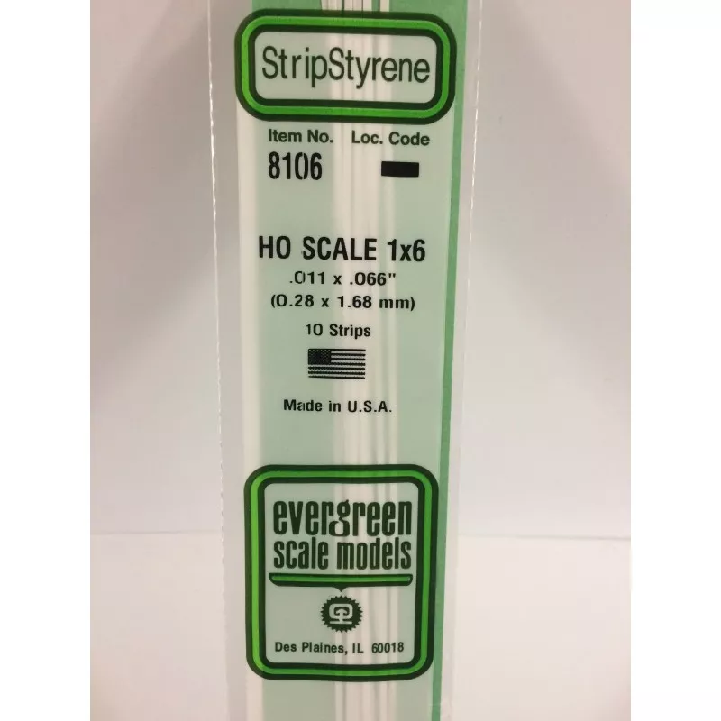 Wand HO 0.3x1.7x350mm Ref: 8106 - Evergreen Evergreen S1378106 - 1