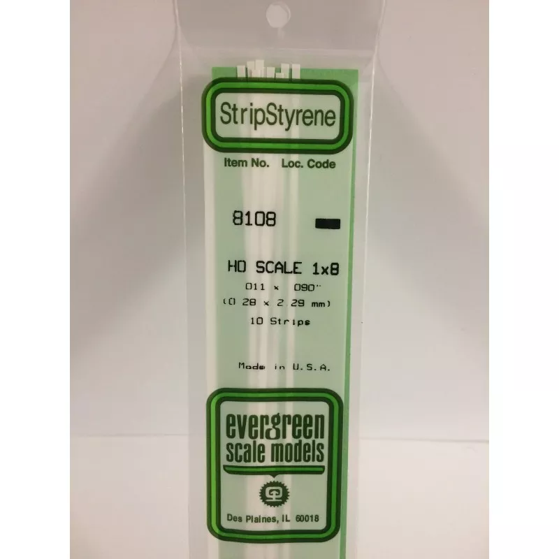 Wand HO 0.3x2.3x350mm Ref: 8108 - Evergreen Evergreen S1378108 - 1