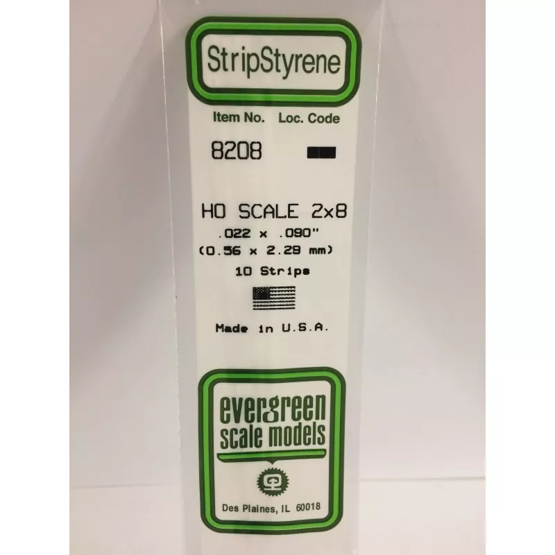 Wand HO 0.6x2.3x350mm Ref: 8208 - Evergreen Evergreen S1378208 - 1