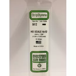 Wand HO 1.1x3.4x350mm Ref: 8412 - Evergreen Evergreen S1378412 - 1