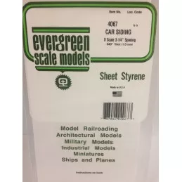 Ribbed plate flank wagon scale O 1.0x1.69x150x300mm Ref: 4067 - Evergreen Evergreen S1374067 - 1