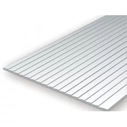 Plate grooved stepped 1.0x1.0x150x300mm Ref: 4041 - Evergreen Evergreen S1374041 - 2