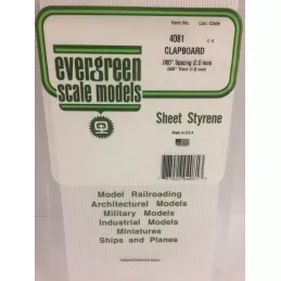 Plate grooved stepped 1.0x1.5x150x300mm Ref: 4061 - Evergreen Evergreen S1374081 - 1