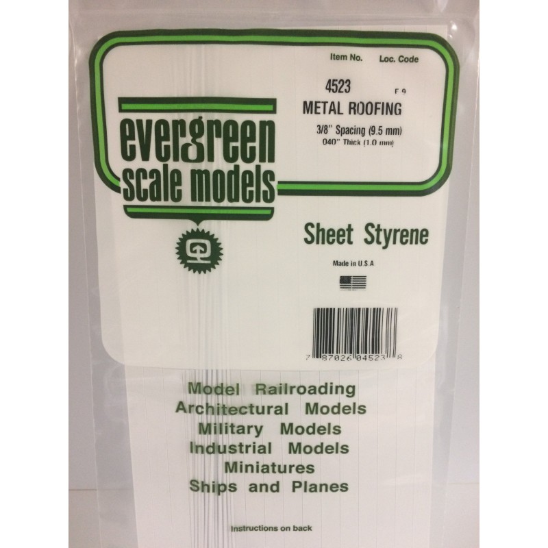 Plate type siding roof metal 1.0x9.5x150x300mm Ref: 4523 - Evergreen Evergreen S1374523 - 1