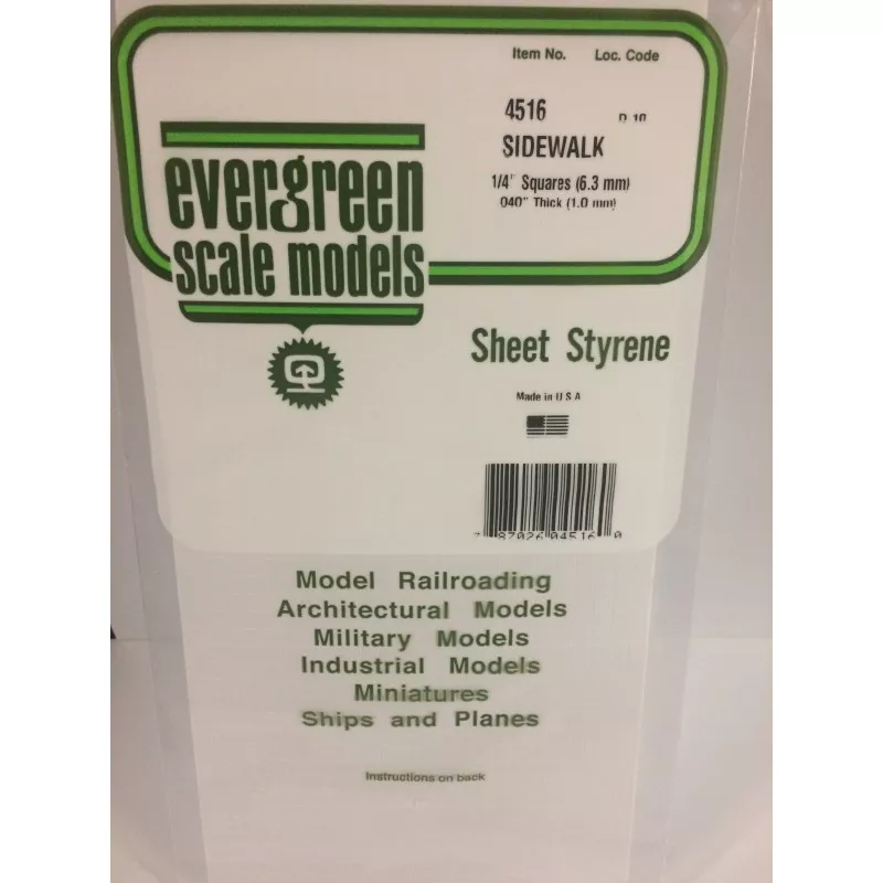 Grid plate 1.0x6.3x150x300mm Ref: 4516 - Evergreen Evergreen S1374516 - 1
