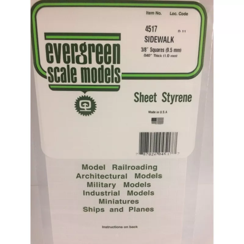 Grid plate 1.0x9.5x150x300mm Ref: 4517 - Evergreen Evergreen S1374517 - 1