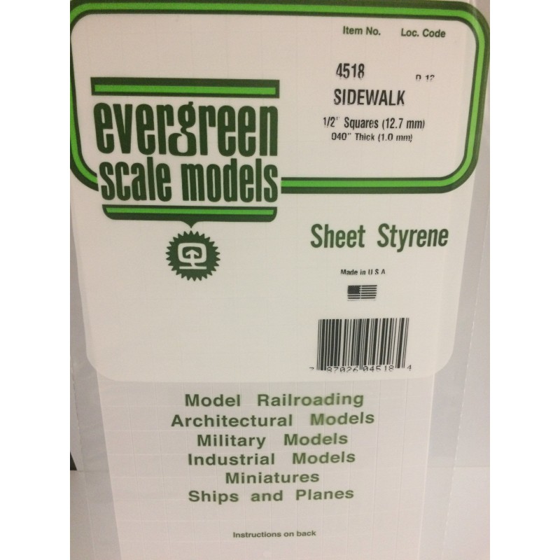 Grid plate 1.0x12.7x150x300mm Ref: 4518 - Evergreen Evergreen S1374518 - 1