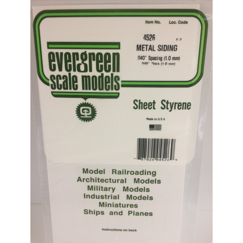 Plate type metal corrugated 1.0x1.0x150x300mm Ref: 4526 - Evergreen Evergreen S1374526 - 1