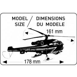 Alouette III Sécurité Civile 1/72 Heller + colle et peintures Heller HEL-56289 - 2