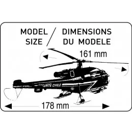 Alouette III Sécurité Civile 1/72 Heller + colle et peintures Heller 56289 - 2