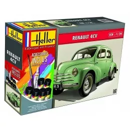 Renault 4 CV 1/24 Heller + colle et peintures Heller HEL-56762 - 1