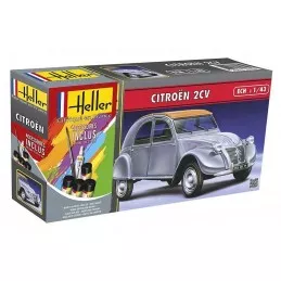 Citroën 2 CV 1/43 Heller + colle et peintures Heller 56175 - 1