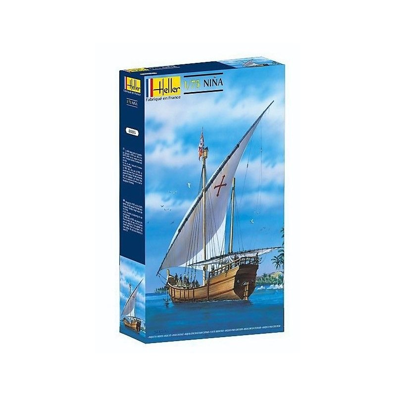 Bateau Nina 1/75 Heller + colle et peintures Heller HEL-56815 - 1