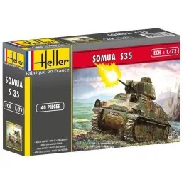 Somua S35 1/72 Heller + colle et peintures Heller 56875 - 1