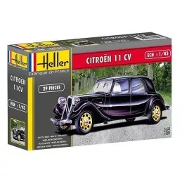 Citroën 11 CV 1/43 Heller + colle et peintures Heller 56159 - 1