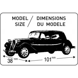 Citroën 11 CV 1/43 Heller + colle et peintures Heller 56159 - 2
