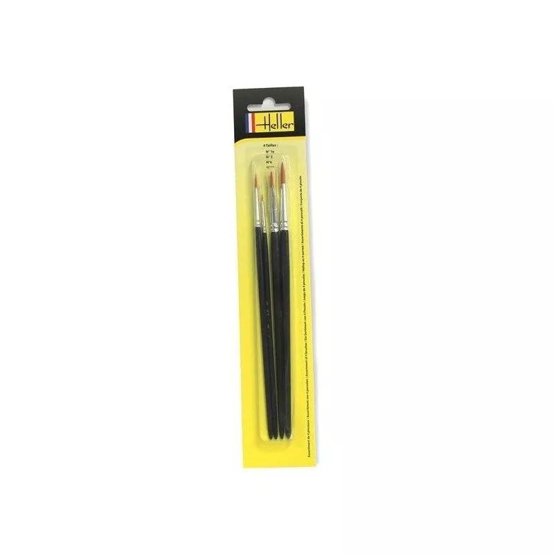 Set of 4 brushes No. 3/0 - 3-6-10 Heller Heller H9901 - 1