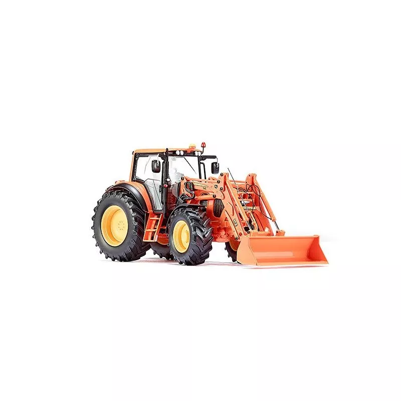 Tractor John Deere 7430 with charger 735, orange 1/32 Wiking Wiking 077342 - 1