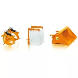 Tractor John Deere 7430 with charger 735, orange 1/32 Wiking Wiking 077342 - 3