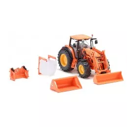 Tractor John Deere 7430 with charger 735, orange 1/32 Wiking Wiking 077342 - 4