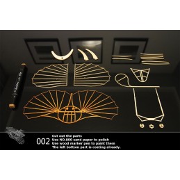 Glider Otto Lilienthal laser cutting wood, static model DW Hobby DW Hobby - Dancing Wings Hobby VA02 - 5