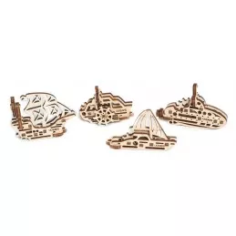 U-Fidget Bateaux Puzzle 3D bois UGEARS UGEARS UG-70035 - 1