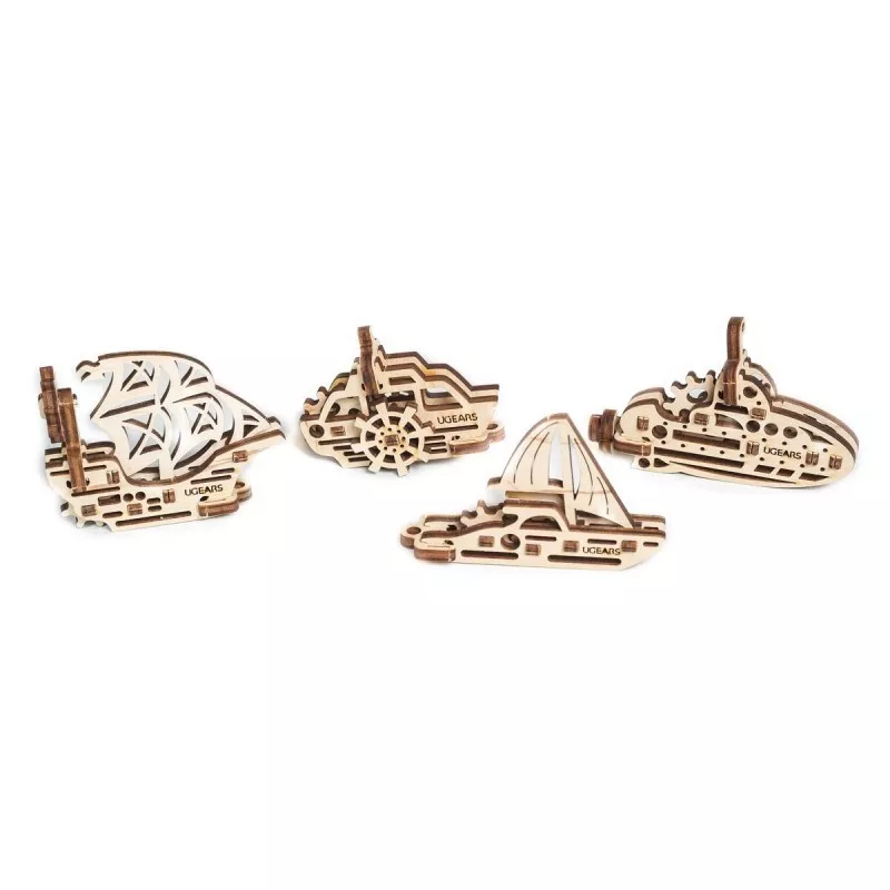 U - Fidget boats Puzzle 3D wood UGEARS UGEARS UG-70035 - 1