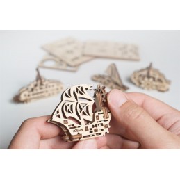 U - Fidget boats Puzzle 3D wood UGEARS UGEARS UG-70035 - 2