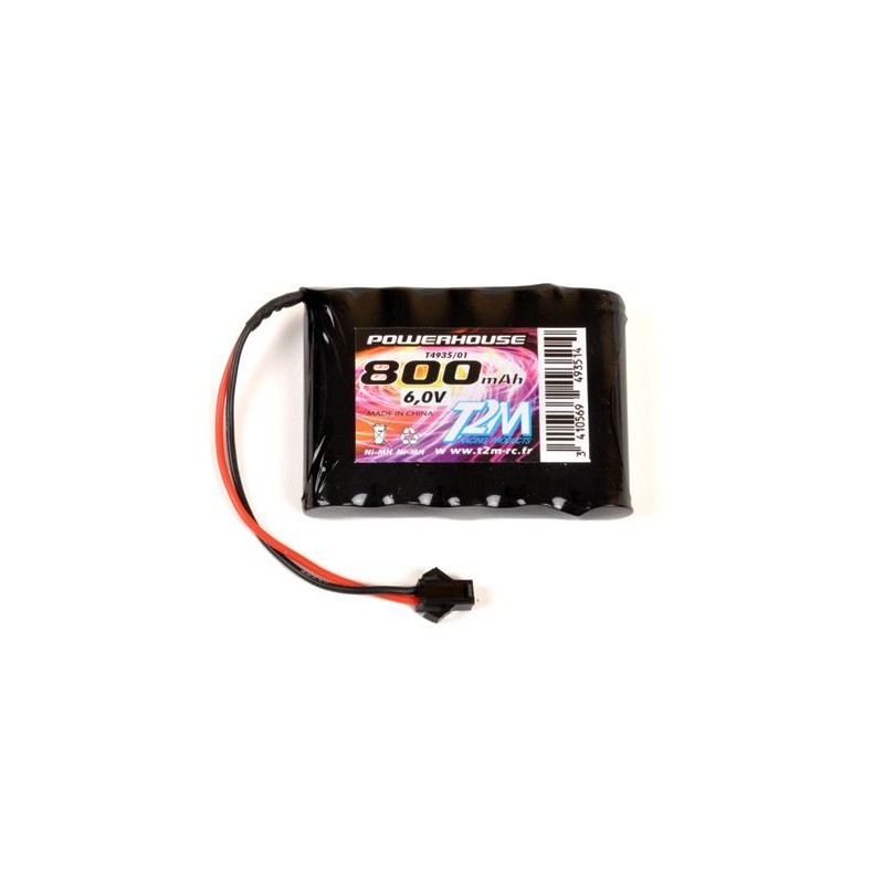 Car battery Ni-Mh 800mAh 6.0V Pirate Jungle T2M T4935/01 - 1