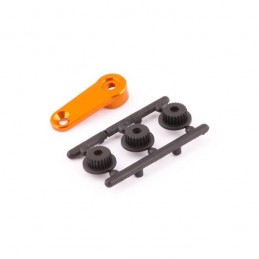 Simple orange aluminum servo rudder with universal adapters Hobbytech Hobbytech HT-510007G - 1