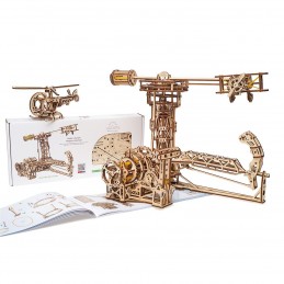 Carousel Aviator airplane - helicopter Puzzle 3D wood UGEARS UGEARS UG-70053 - 5