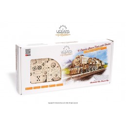 Locomotive steam train V-Express Puzzle 3D wood UGEARS UGEARS UG-70058 - 7
