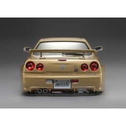 Body Nissan Skyline R34 Gold 1/10 195 mm Killerbody Killerbody KB48645 - 4