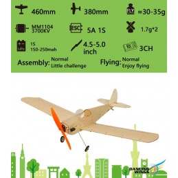 Mini Spacewalker 460 mm balsa DW Hobby laser cutting DW Hobby - Dancing Wings Hobby K0901 - 4