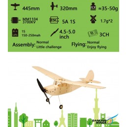 Mini Cessna L - 19 445 mm balsa DW Hobby laser cutting DW Hobby - Dancing Wings Hobby K1201 - 6