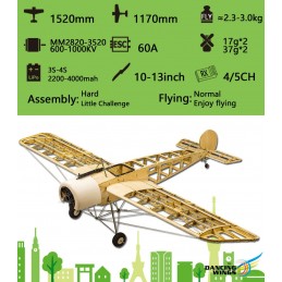 Fokker E 1.52m S24 Kit balsa DW Hobby DW Hobby - Dancing Wings Hobby S2401 - 6