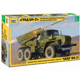 Truck launches rockets Russian BM-21 "Grad" 1/35 Zvezda Zvezda Z3655 - 1