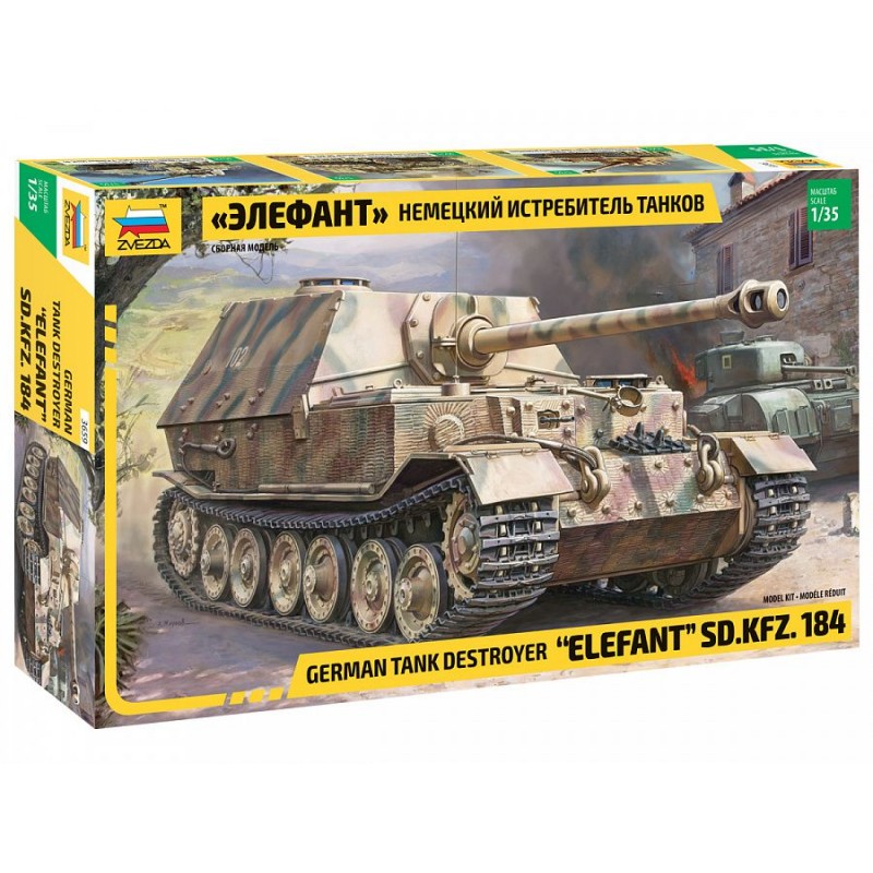 Char Destroyer allemand Sd.Kfz.184 Elefant 1/35 Zvezda Zvezda Z3659 - 1
