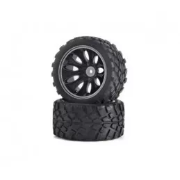 Roues monster truck CV-10T noires 1/10 (2) Carson Carson 500900049 - 1