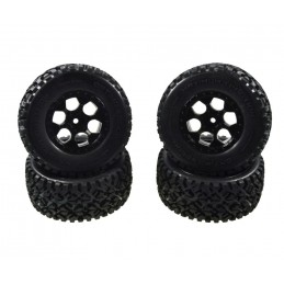 Short race X 10 black wheels, 1/10 (4) Carson Carson 500900113 - 1