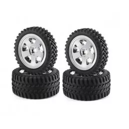 Roues buggy chrome 5 rayons 1/10 (4) Carson Carson 500900028 - 1