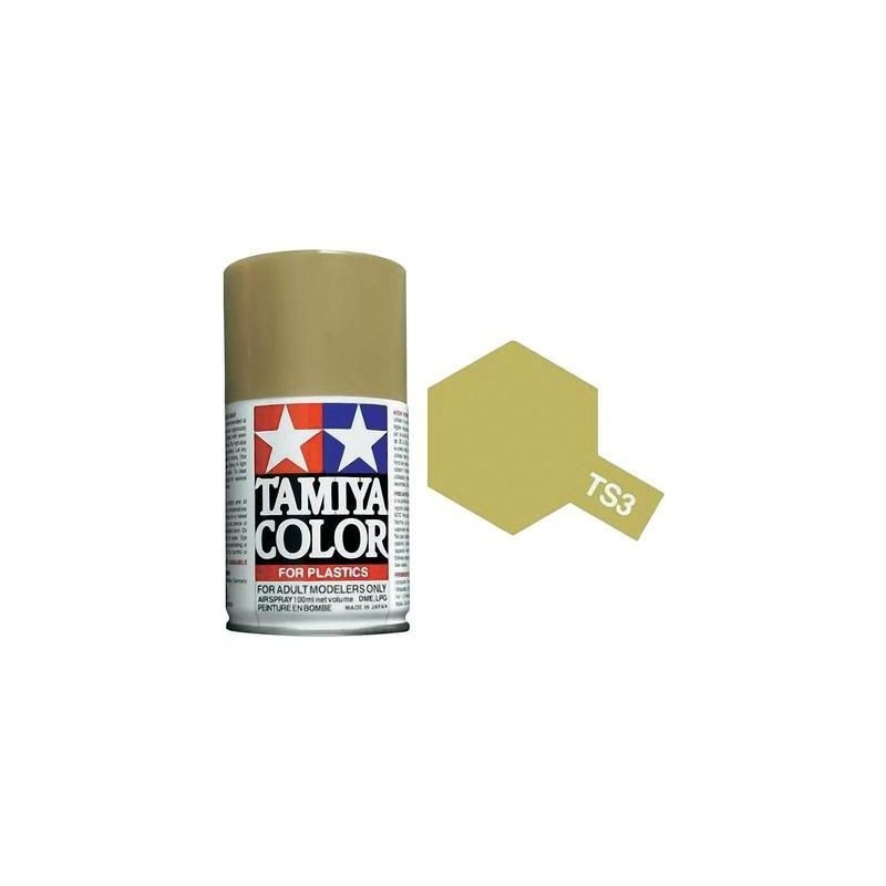 Peinture bombe Jaune foncé mat TS3 Tamiya Tamiya 85003 - 1