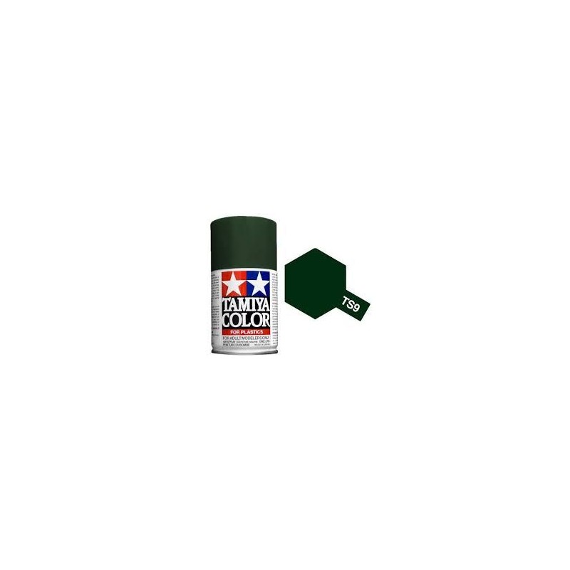 Peinture bombe Vert Anglais brillant TS9 Tamiya Tamiya 85009 - 1