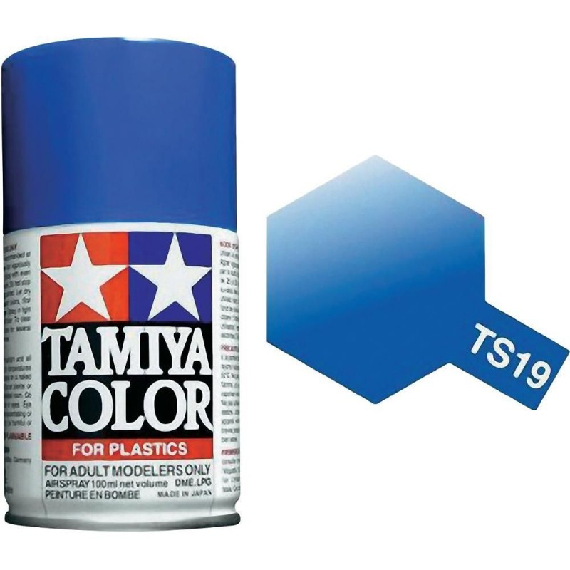 Peinture bombe Bleu Métal brillant TS19 Tamiya Tamiya 85019 - 1