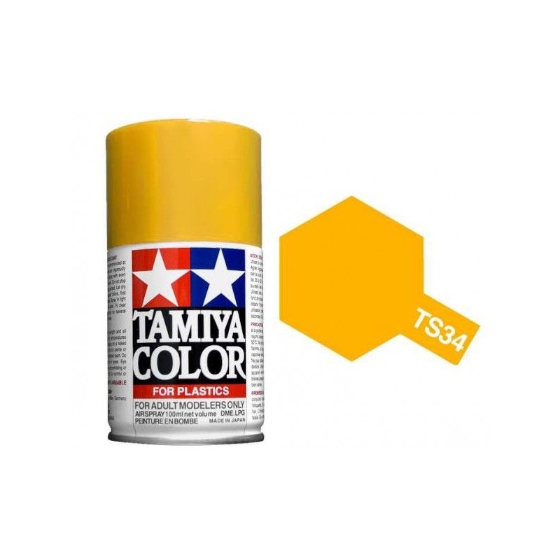 Peinture bombe Jaune Camel brillant TS34 Tamiya Tamiya 85034 - 1