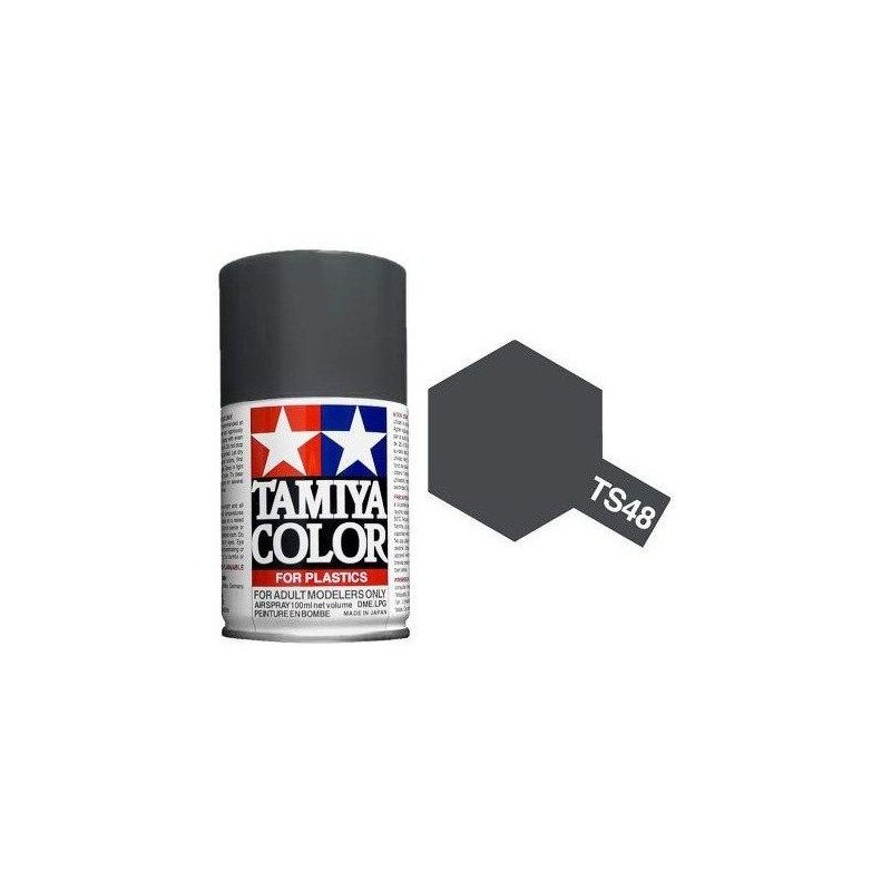 Peinture bombe Gris Gunship mat TS48 Tamiya Tamiya 85048 - 1