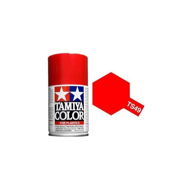 Peinture bombe Rouge Vif brillant TS49 Tamiya Tamiya 85049 - 1
