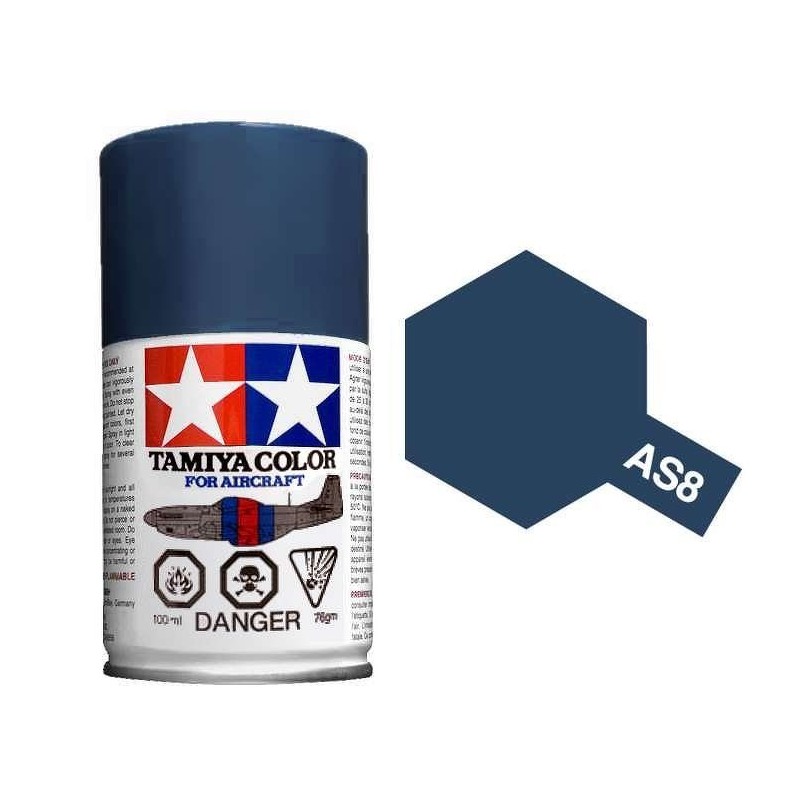 Peinture bombe Bleu Foncé US Navy AS8 Tamiya Tamiya 86508 - 1